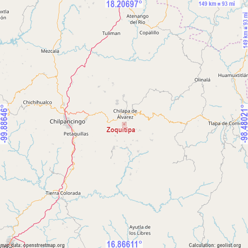 Zoquitipa on map