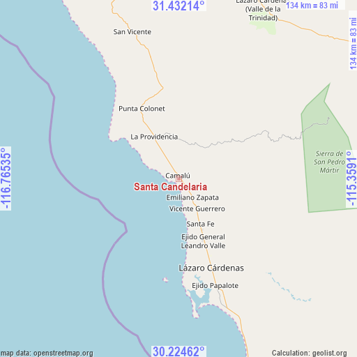 Santa Candelaria on map
