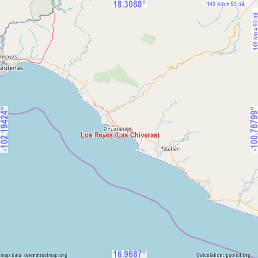Los Reyes (Las Chiveras) on map