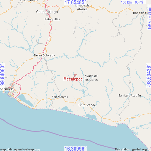 Mecatepec on map
