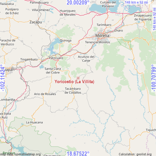 Yoricostio (La Villita) on map