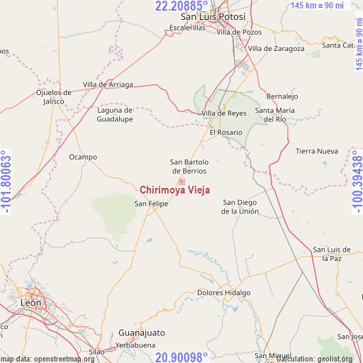 Chirimoya Vieja on map