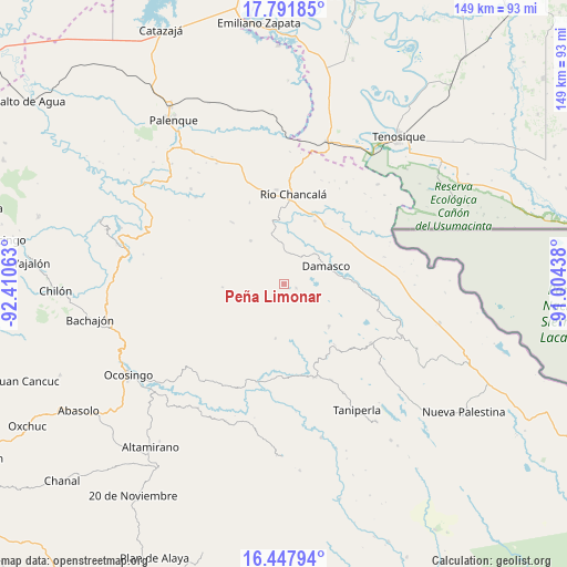 Peña Limonar on map