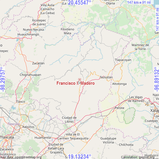Francisco I. Madero on map