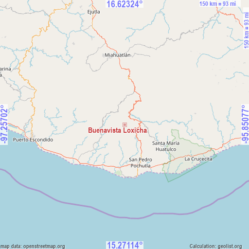 Buenavista Loxicha on map