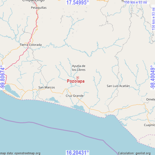 Pozolapa on map