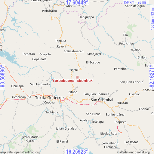 Yerbabuena Isbontick on map
