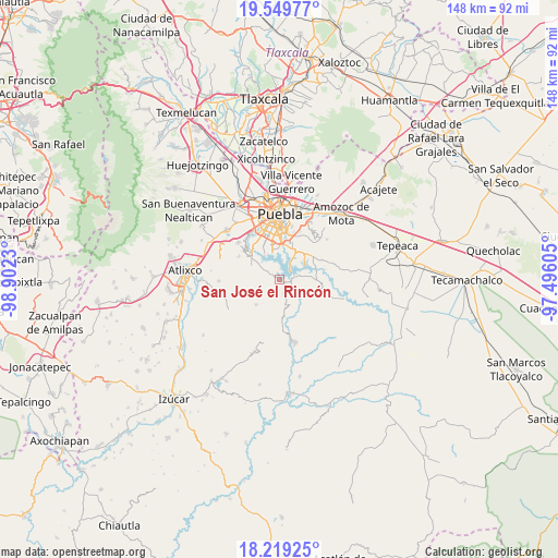 San José el Rincón on map