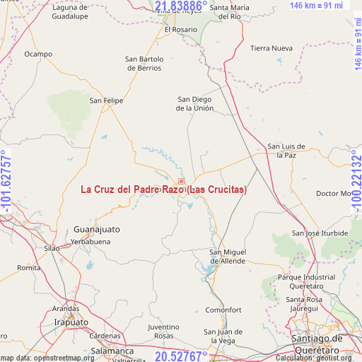 La Cruz del Padre Razo (Las Crucitas) on map