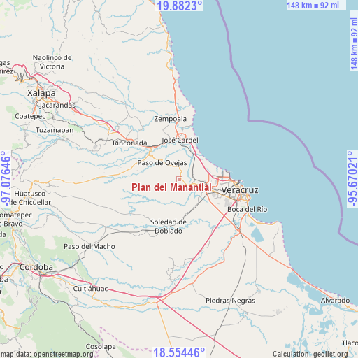 Plan del Manantial on map