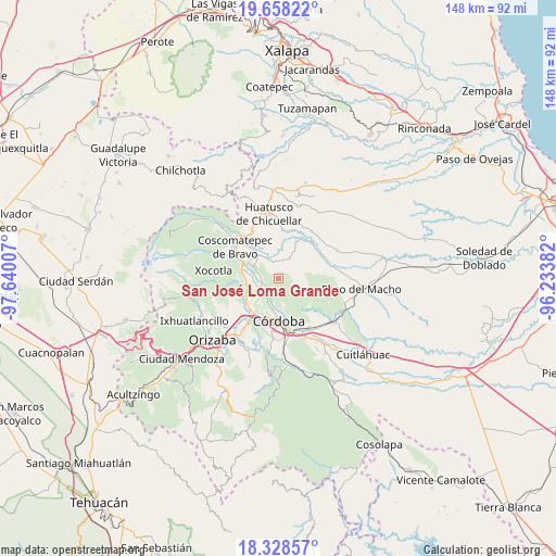 San José Loma Grande on map