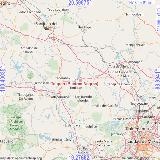 Teupan (Piedras Negras) on map