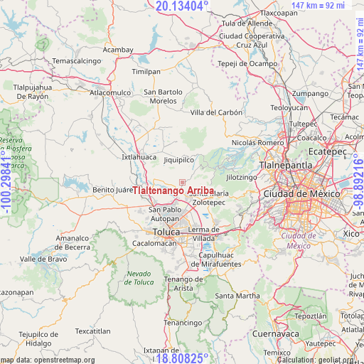 Tlaltenango Arriba on map