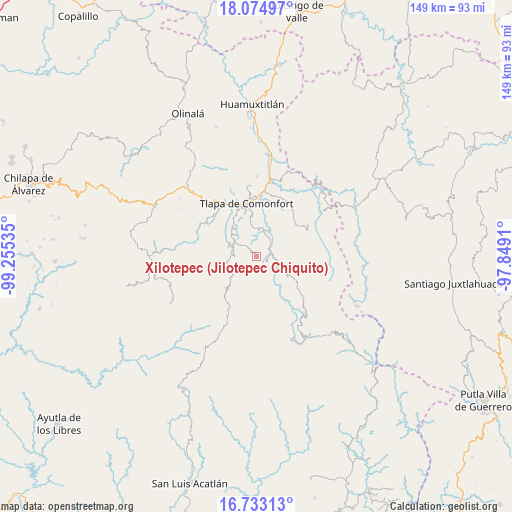 Xilotepec (Jilotepec Chiquito) on map