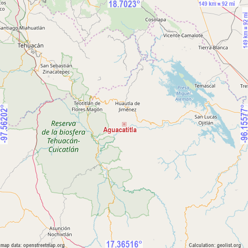Aguacatitla on map