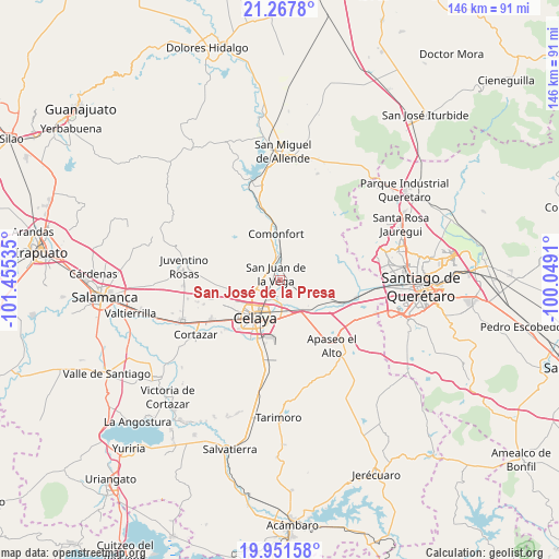 San José de la Presa on map