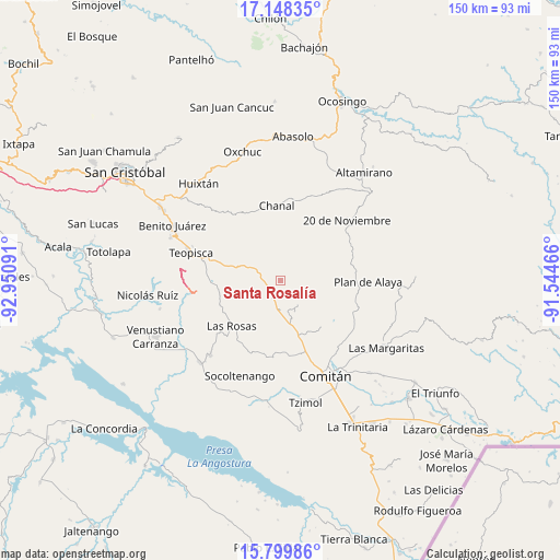 Santa Rosalía on map