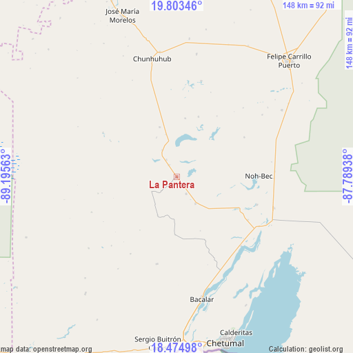 La Pantera on map