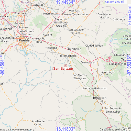 San Baltazar on map
