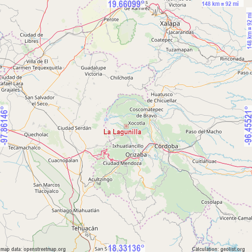 La Lagunilla on map