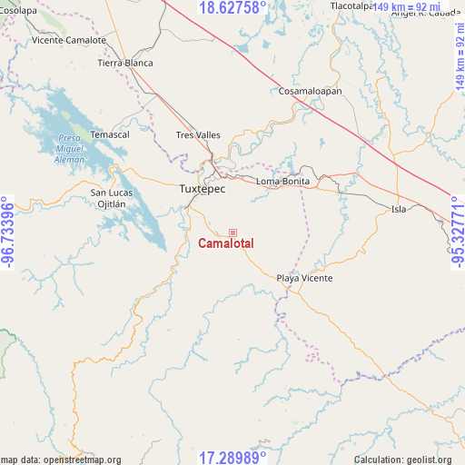 Camalotal on map