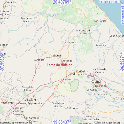 Loma de Hidalgo on map