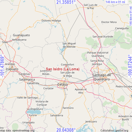 San Isidro (La Loma) on map