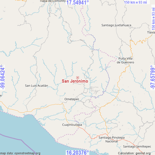 San Jerónimo on map