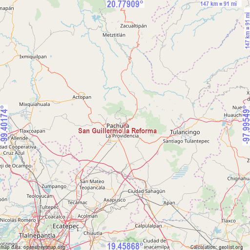 San Guillermo la Reforma on map