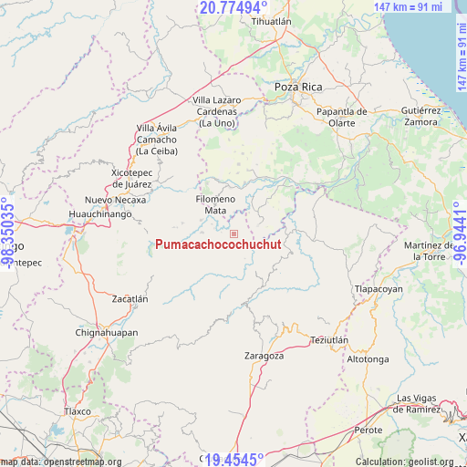 Pumacachocochuchut on map