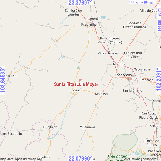 Santa Rita (Luis Moya) on map