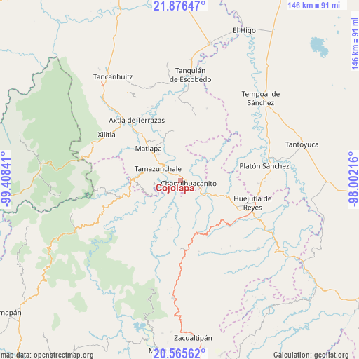 Cojolapa on map
