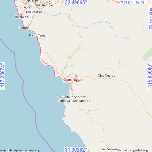 San Rafael on map