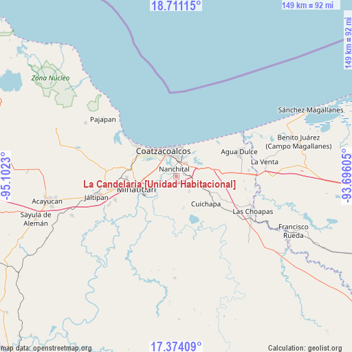 La Candelaria [Unidad Habitacional] on map