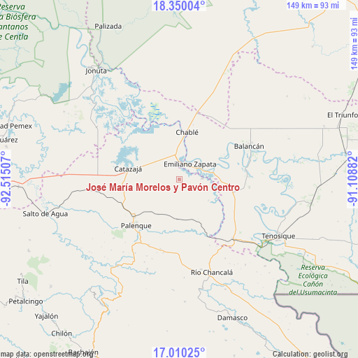 José María Morelos y Pavón Centro on map