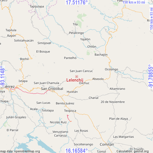 Lelenchij on map