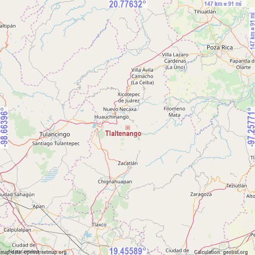 Tlaltenango on map