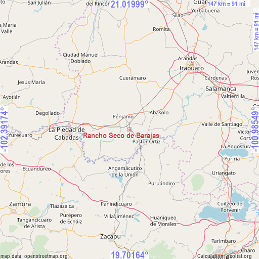 Rancho Seco de Barajas on map