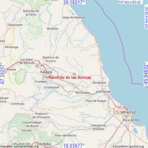 Ranchito de las Ánimas on map