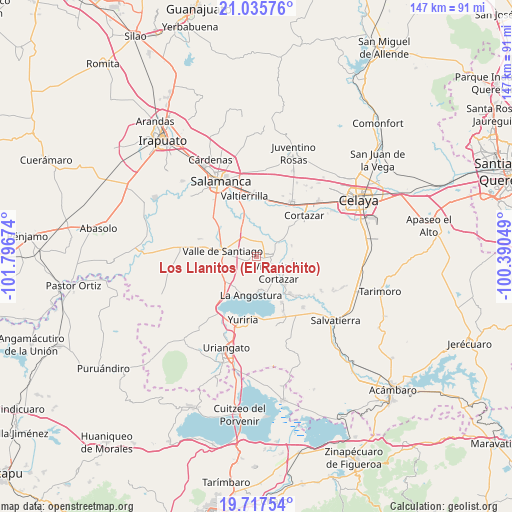 Los Llanitos (El Ranchito) on map