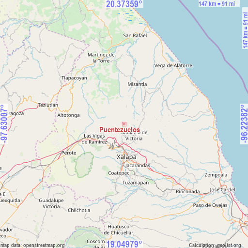Puentezuelos on map