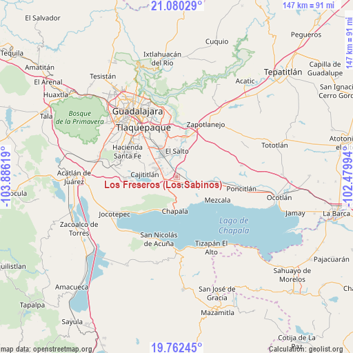 Los Freseros (Los Sabinos) on map
