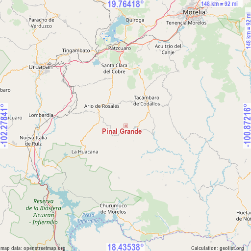 Pinal Grande on map