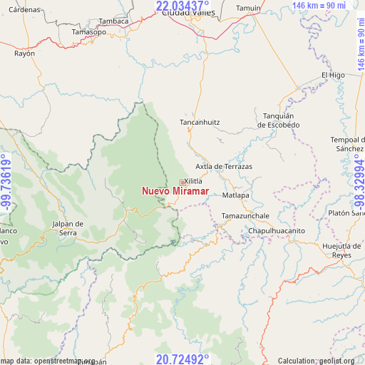 Nuevo Miramar on map