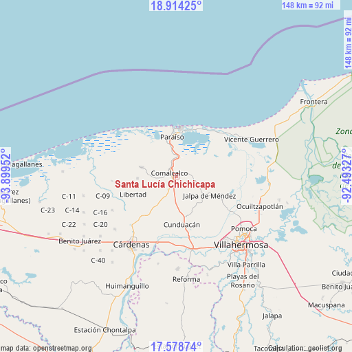 Santa Lucía Chichicapa on map