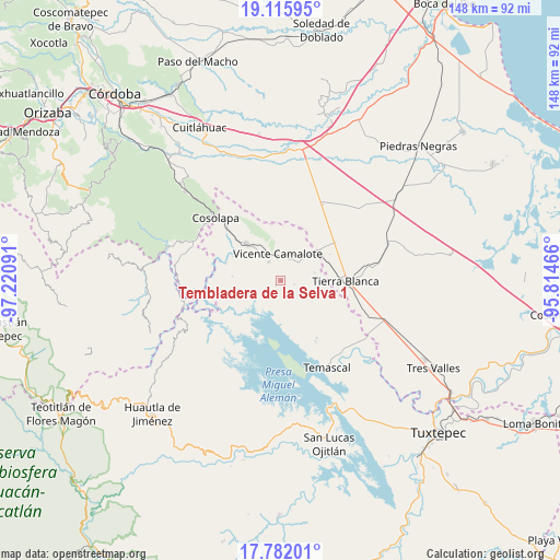 Tembladera de la Selva 1 on map