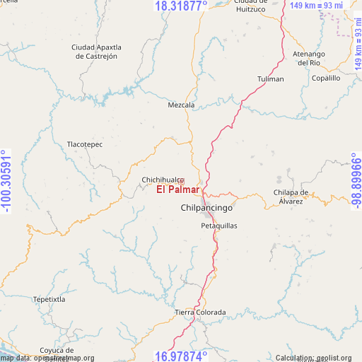 El Palmar on map