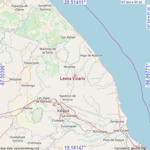 Leona Vicario on map