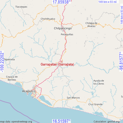 Garrapatas (Garrapata) on map