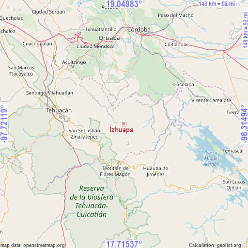 Ízhuapa on map